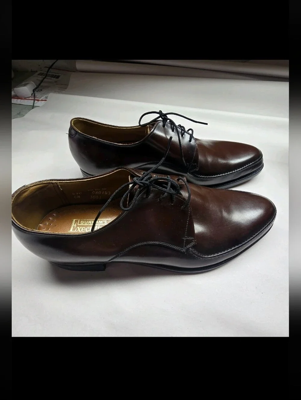 Dunham's Executives Balance Tread Brown Leather Dress Shoe Size 9 See Notes